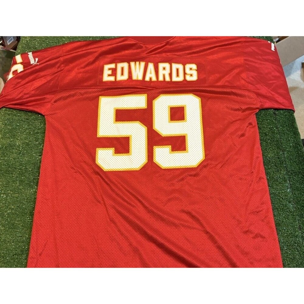 Vintage Kansas City Chiefs jersey mens XL red puma donnie edwards oversize 33 - Picture 9 of 12